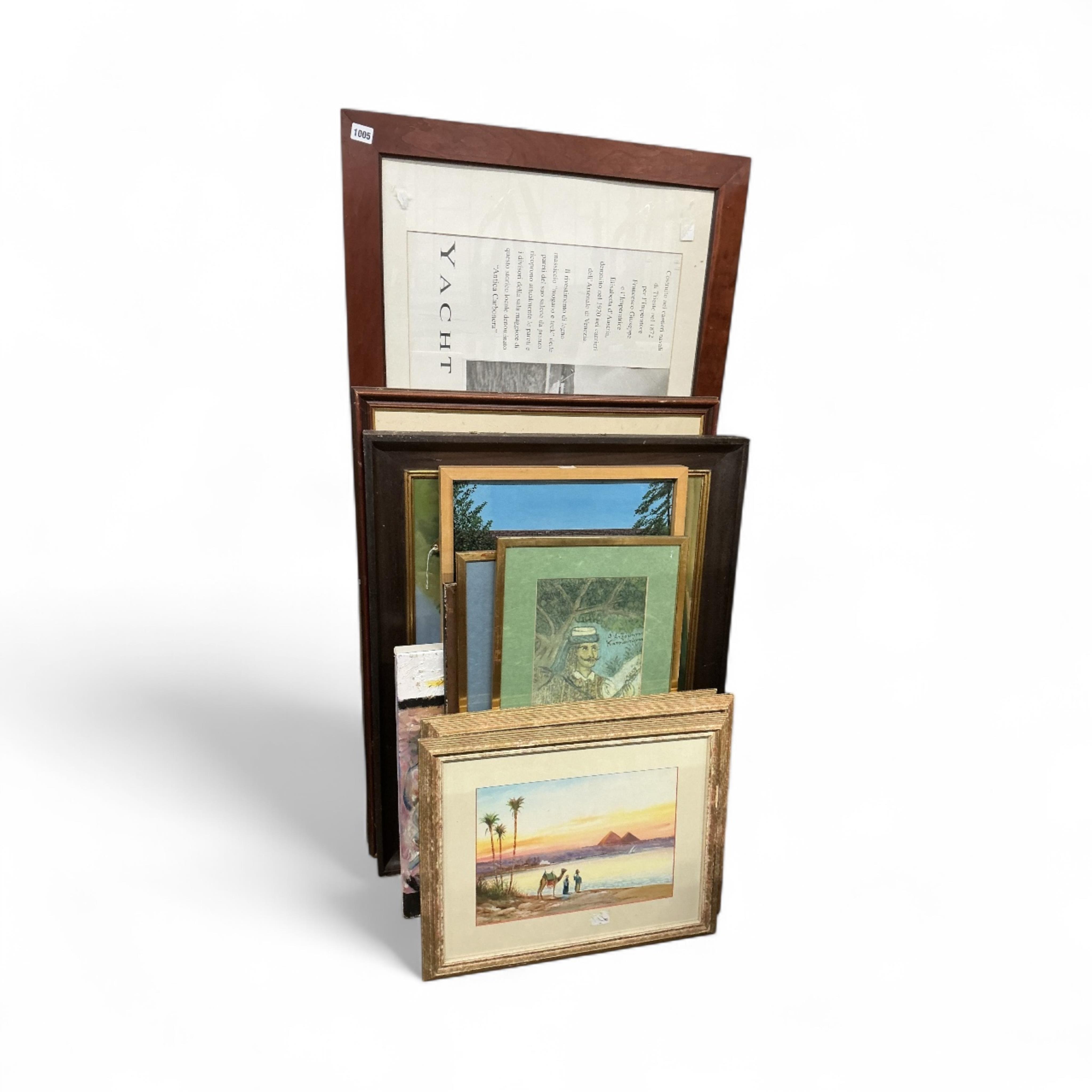A quantity of assorted prints, watercolours and oils